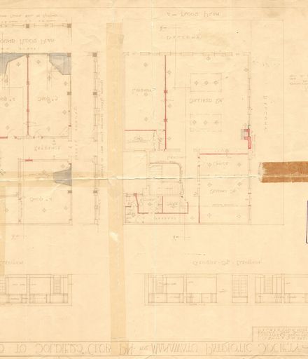 Soldiers' Club Building - Plan of Second Floor Steel, 1916