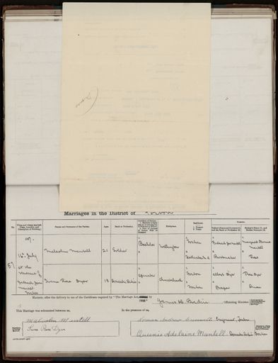 Marriage register 1909- 1927