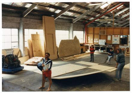 Stage Crew Building Sets for Little Shop of Horrors