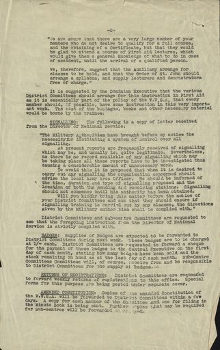 Women's War Service Auxiliary Memorandum Page 2
