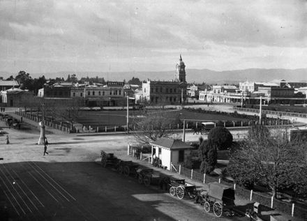 Looking across The Square to Main Street.