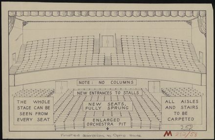 Plan of seating at Municipal Opera House