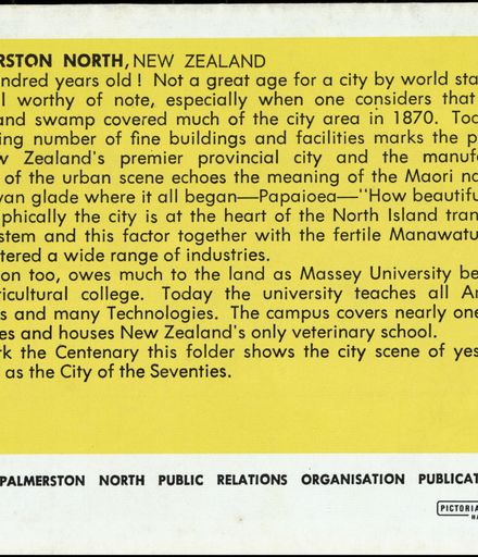 Centennial Book of Views around Palmerston North, 1870s-1970s 12