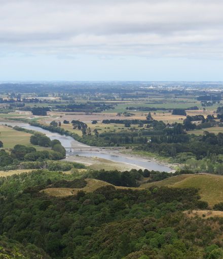 View of Manawatū River from Te Apiti Wind Farm