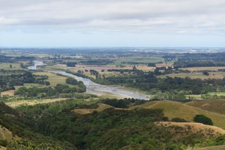 View of Manawatū River from Te Apiti Wind Farm