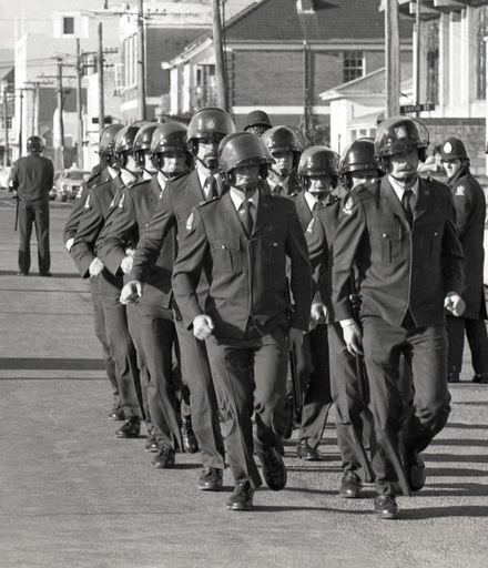 Police force engaged for anti-Tour and anti-Apartheid protests in the city.