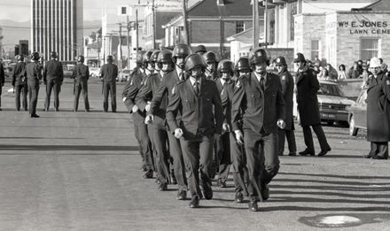 Police force engaged for anti-Tour and anti-Apartheid protests in the city.