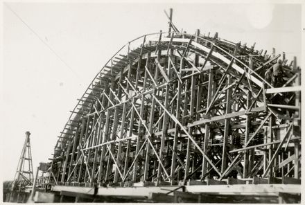 The Boxing and Scaffolding for one of the Arches of the Fitzherbert Bridge