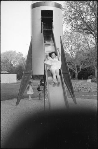 Girl on slide
