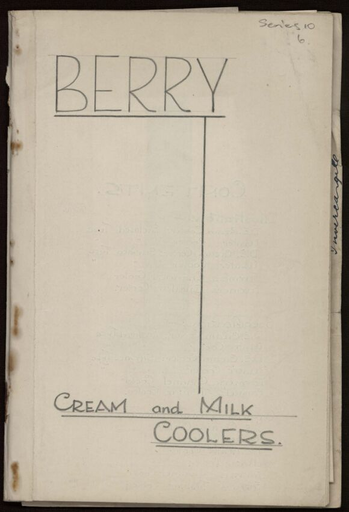 Album of Berry Enginering Cream and Milk Coolers Album of Berry Enginering Cream and Milk Coolers
