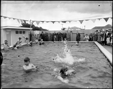 "First Swim in New School Baths" Foxton Beach School - Resource cover image