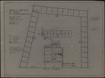 L. G. West & Son, Plans for Stables and Cottage for the Foxton Racing Club