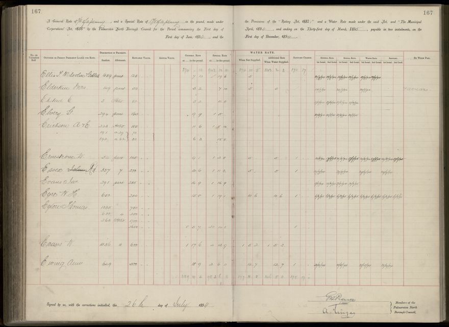 Palmerston North Rate Book, 1893 - 1896, 172