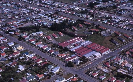 Aerial view of Church Street, Fergusson Street and Stonehaven Crescent