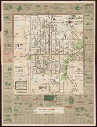 Wise's Map of Palmerston North and Suburbs