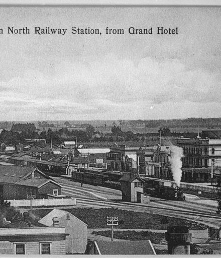 Palmerston North Railway Station from the Grand Hotel