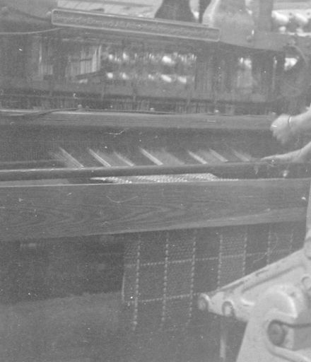 Weaving loom at the Flax Mill Factory