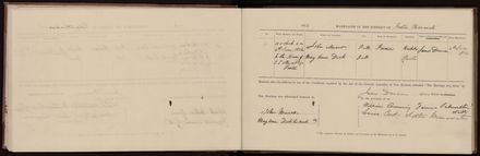 Marriage register 1870 - 1880