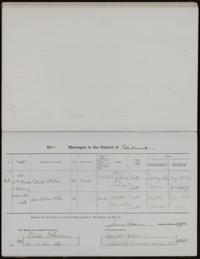 Marriage register 1880 - 1894