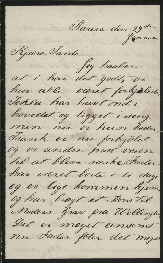 Letter from Ditlev Monrad