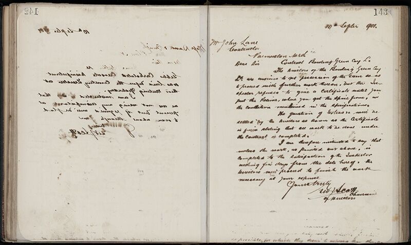 Outwards Correspondence of the Palmerston North Cemetery Trustees, 1898 -1902 170