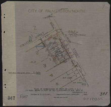 Survey Plans (subdivisions) 1938 - 1951