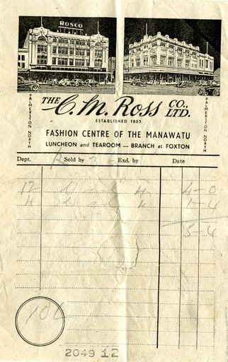 C M Ross Co. Ltd receipt