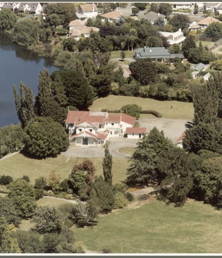 Aerial view of Caccia Birch House