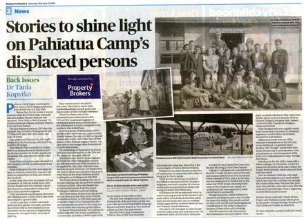 Back Issues: Stories to shine light on Pahīatua Camp's displaced persons