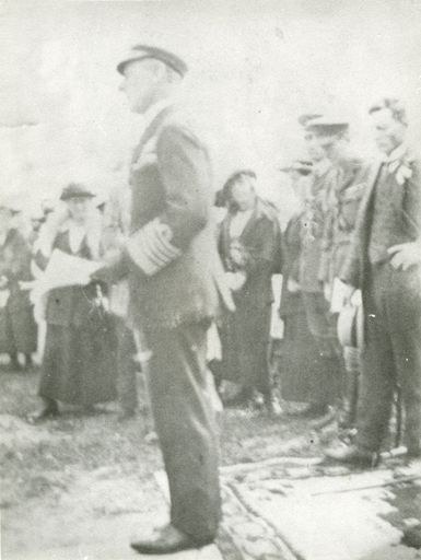 Viscount Jellicoe at the dedication of the Rongotea War Memorial