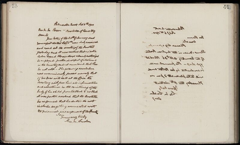 Outwards Correspondence of the Palmerston North Cemetery Trustees, 1898 -1902 71