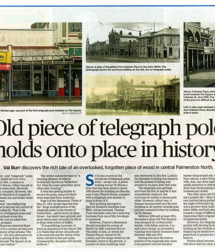 Back Issues: Old piece of telegraph pole holds onto place in history