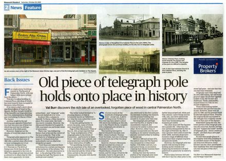 Back Issues: Old piece of telegraph pole holds onto place in history
