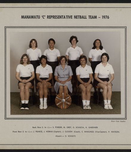 Manawatu C Representative Netball Team 1976