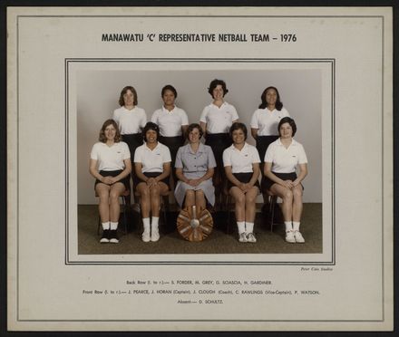 Manawatu C Representative Netball Team 1976