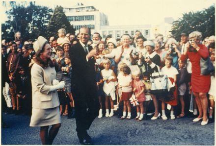 Duke of Edinburgh with Mayoress Black in The Square