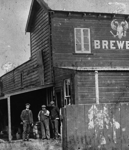 Staff outside Eagle Brewery