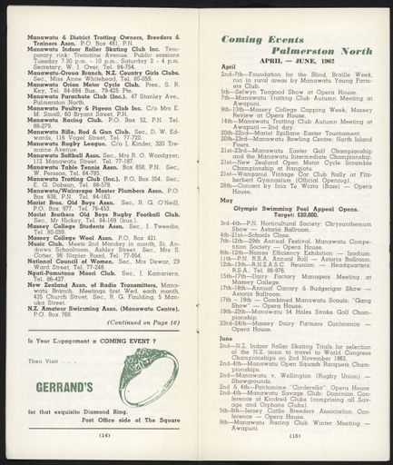 Visitors Guide Palmerston North and Feilding: April-June 1962 - 9