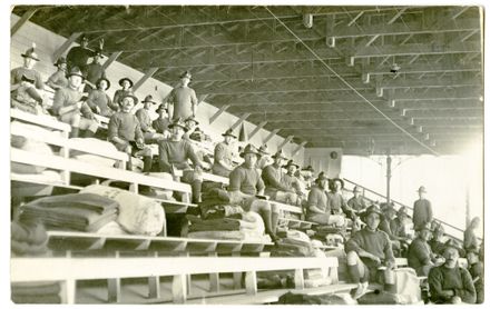 Recruits in the Grandstand, Awapuni Military Camp - Resource cover image