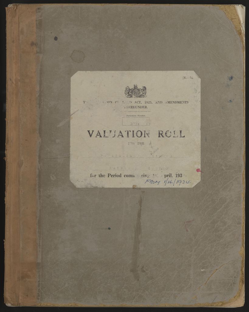 Valuation Roll, Fitzherbert Riding