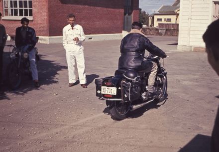 Palmerston North Motorcycle Training School - Class 23 - Second Saturday - Peter C. Braking on loose metal - James White (Foxton)