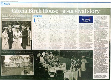 Back Issues: Caccia Birch House - a survival story