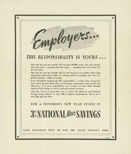 National War Savings leaflet