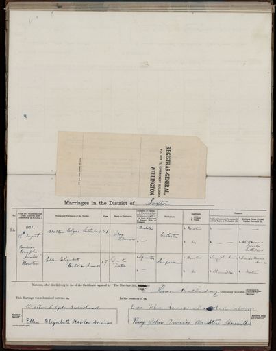 Marriage register 1909- 1927