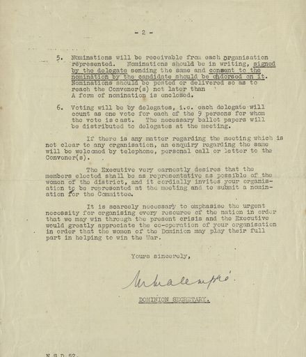 Women's War Service Auxiliary meeting of delegates template Page 2