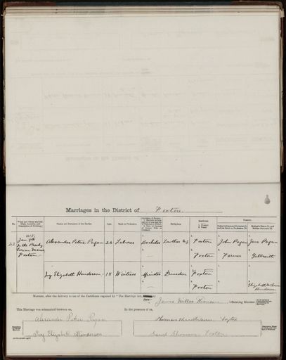Marriage register 1909- 1927