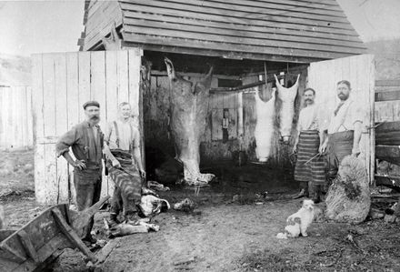 Butchers Outside 'Old Feilding Slaughter-house'