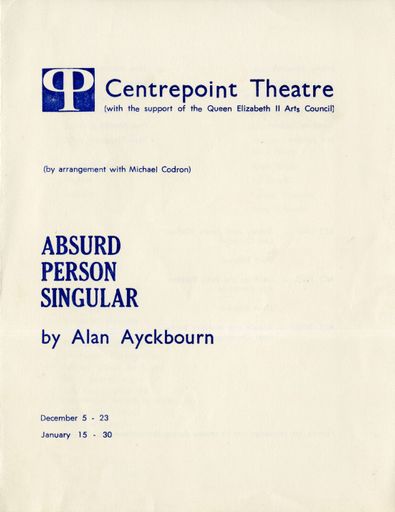 Absurd Person Singular - Centrepoint Theatre programme