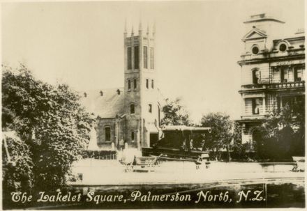 Palmerston North Souvenir Photo Cards - "The Lakelet, The Square"