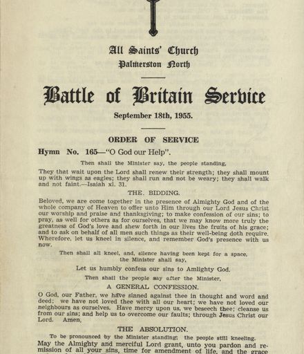 Battle of Britain Service, 1955